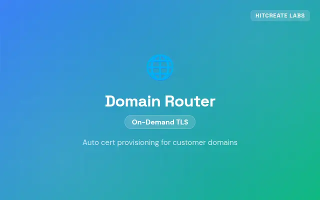 Custom Domain Router screenshot