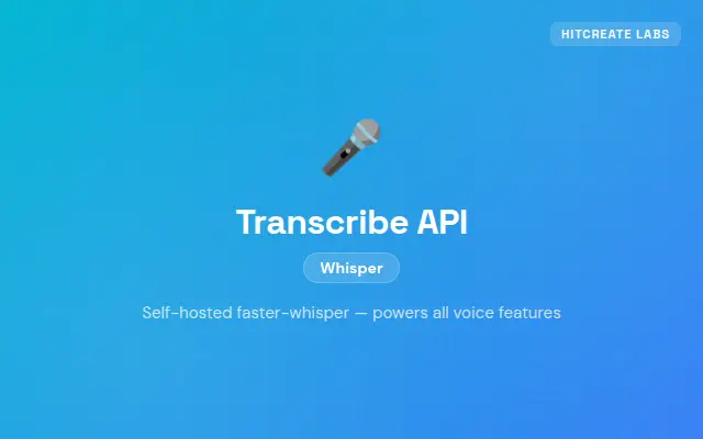 Transcribe API screenshot